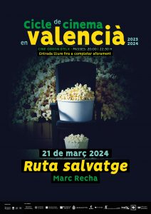 Cartell del Cicle de cinema en valencià amb la pel·lícula Ruta Salvatge