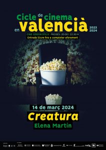 Cartell del Cicle de cinema en valencià amb la pel·lícula Creatura