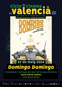 Cartell del Cicle de cinema en valencià amb la pel·lícula Domingo Domingo